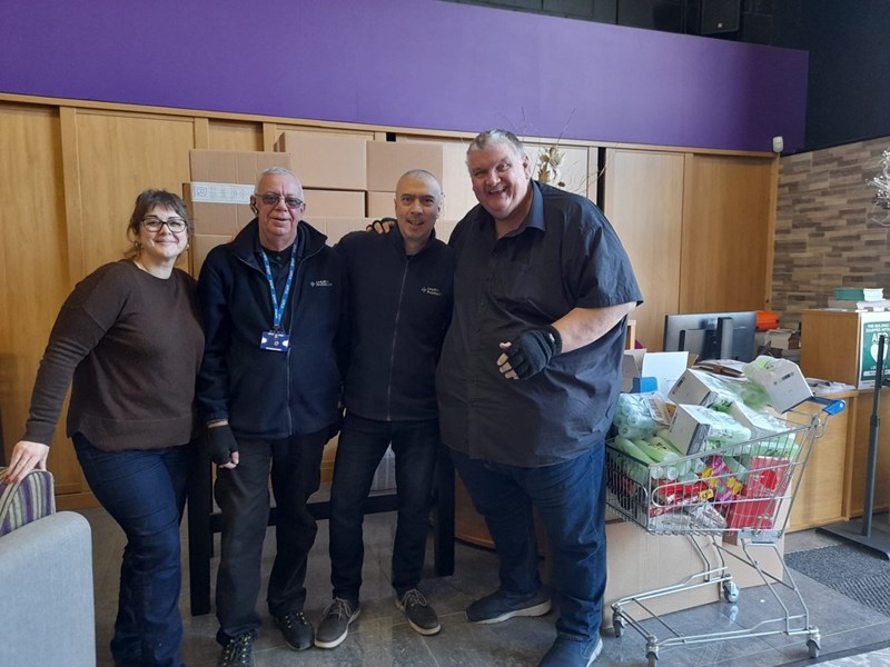 Pictured from left to right: Ellen (PACE) Kevin (Church Pharmacy) Tariq (Church Pharmacy) Phil (PACE)
